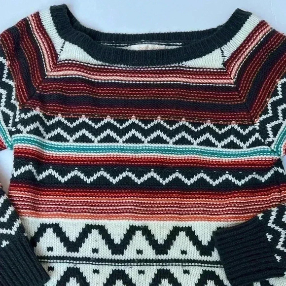 Under Skies Colorful Knit Sweater Small - Picture 6 of 16